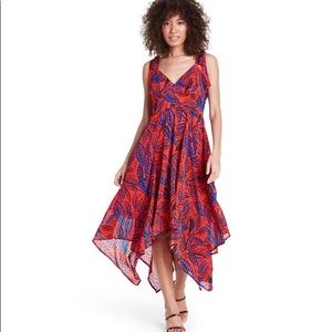 NWT! ALEXIS Tropical Leaf Tie Strap Dress